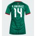 Mexiko Armando Gonzalez #14 Dámské Domácí Dres MS 2026 Krátkým Rukávem Mexiko Armando Gonzalez #14 Dámské Domácí Dres MS 2026 Krátkým Rukávem